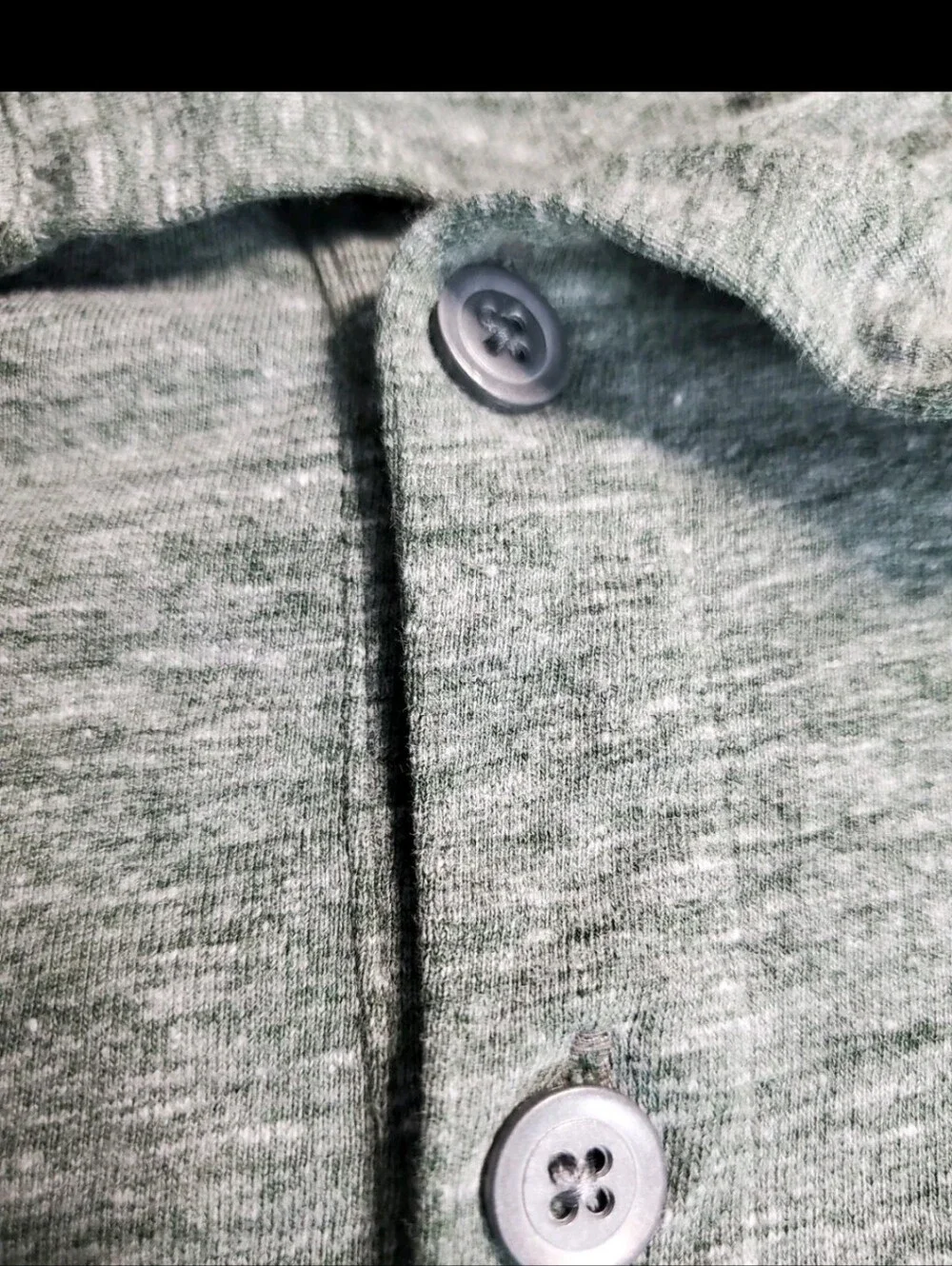Banana Republic Vintage Men’s Large Gray Long Sleeve Henley Shirt Soft Knit Casu